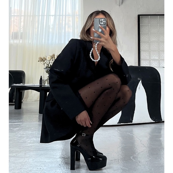 NEW Black Platform Ankle Strap Heels - Picture 6 of 11